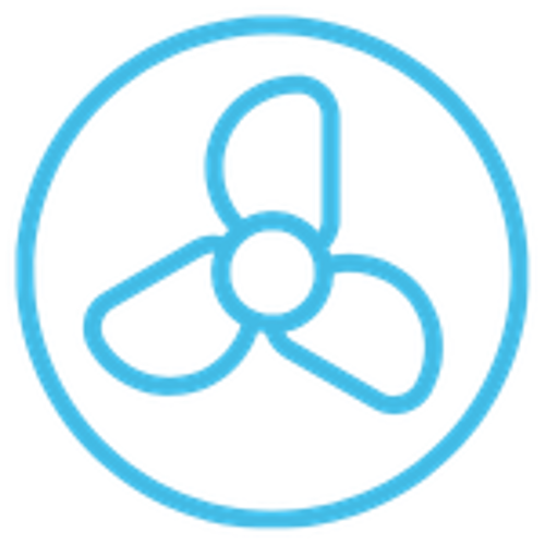 fan energy reduction icon