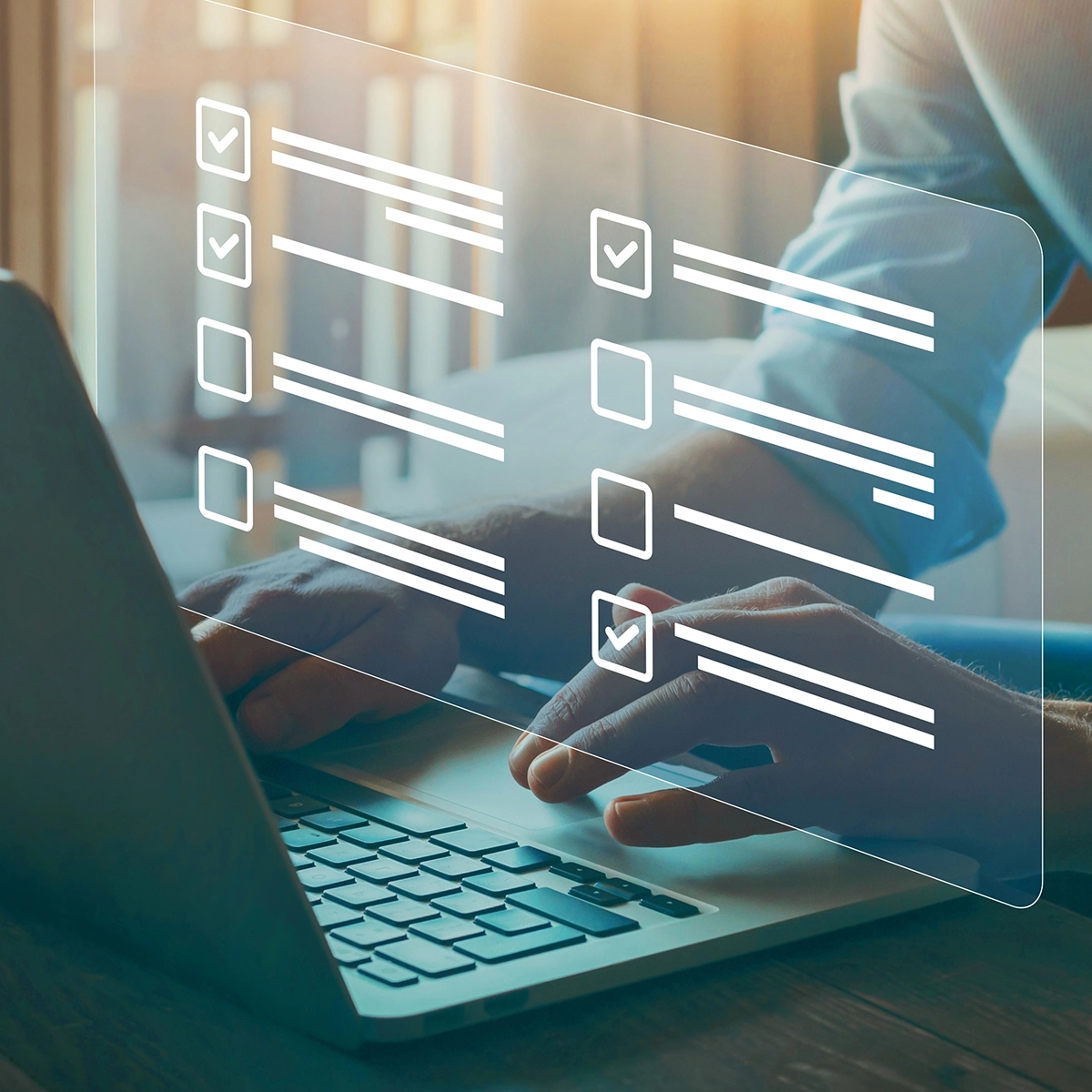 Liste de contrôle à l'écran